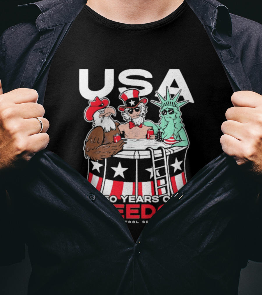 USA 250 Years Of Freedom Barstool Sports Uncle Sam And Friends T-Shirt