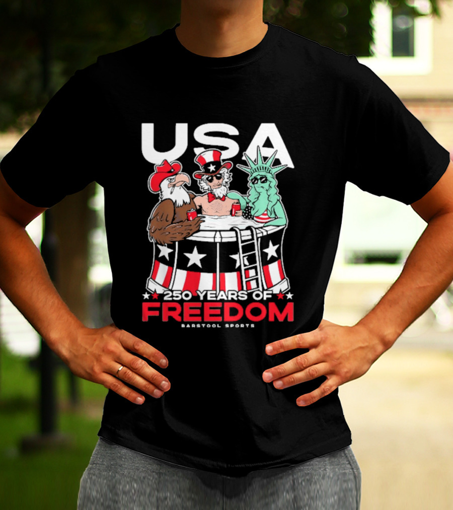 USA 250 Years Of Freedom Barstool Sports Uncle Sam And Friends T-Shirt