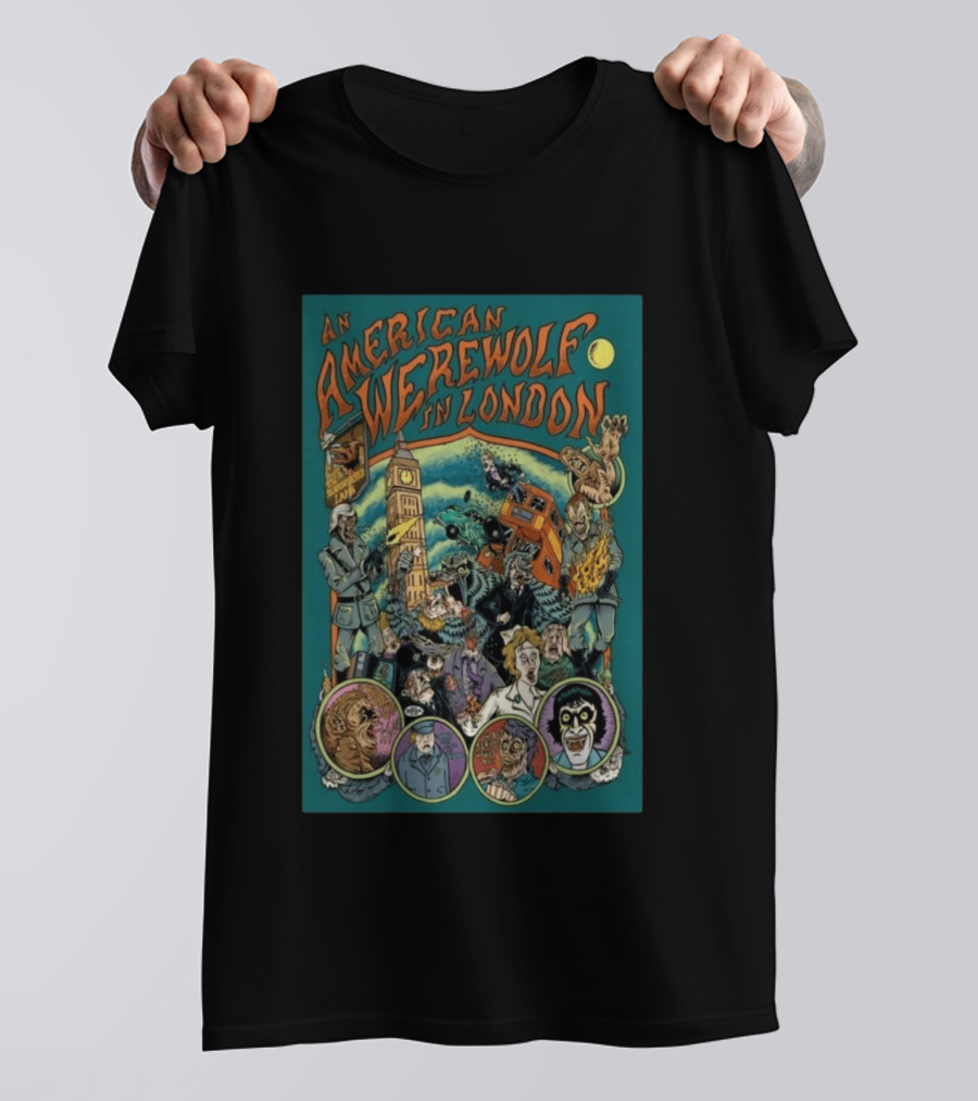 An American Werewolf In London Limited Edition With Big Ben And Classic Horror T-Shirt