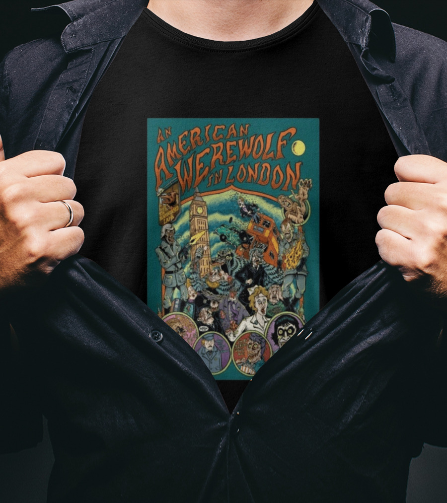 An American Werewolf In London Limited Edition With Big Ben And Classic Horror T-Shirt