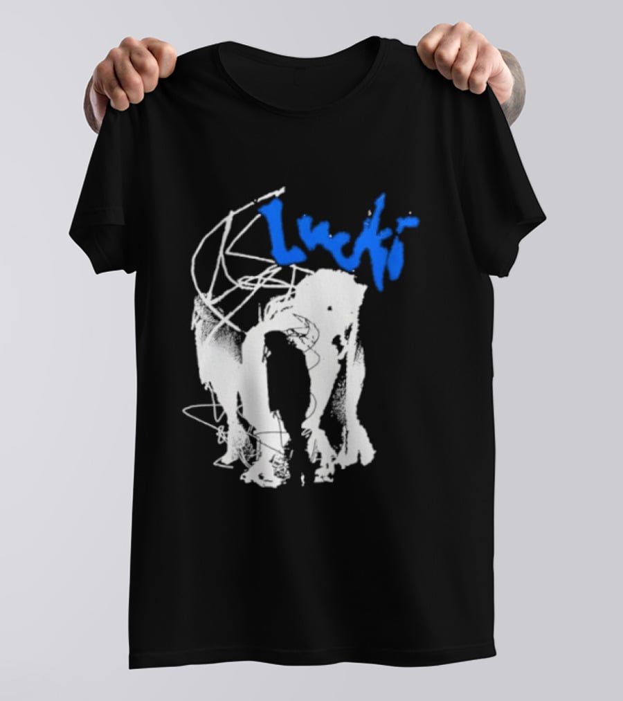 Lucki Alt Heavy Metal Style White Abstract T-Shirt