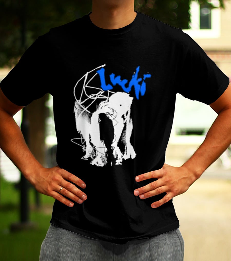 Lucki Alt Heavy Metal Style White Abstract T-Shirt
