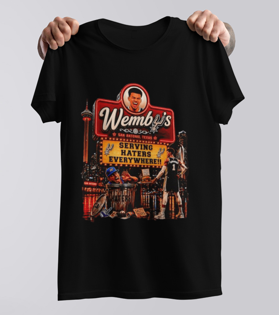 Wembanyama Serving Haters Everywhere San Antonio Spurs Texas T-Shirt