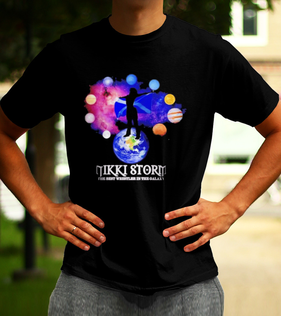 Nikki Storm Best Wrestler Galaxy Scotland Planets Cosmic Flag T-Shirt