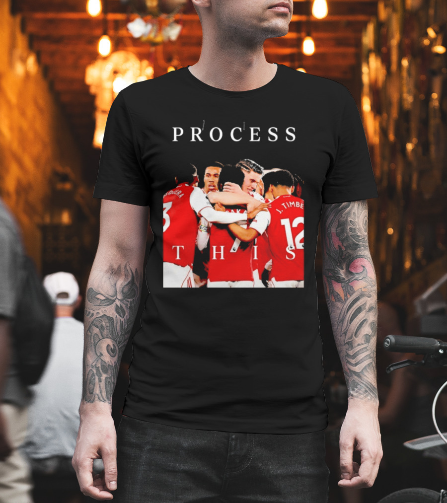 Arsenal FC Process This Team Celebration T-Shirt