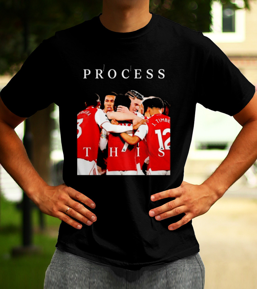Arsenal FC Process This Team Celebration T-Shirt