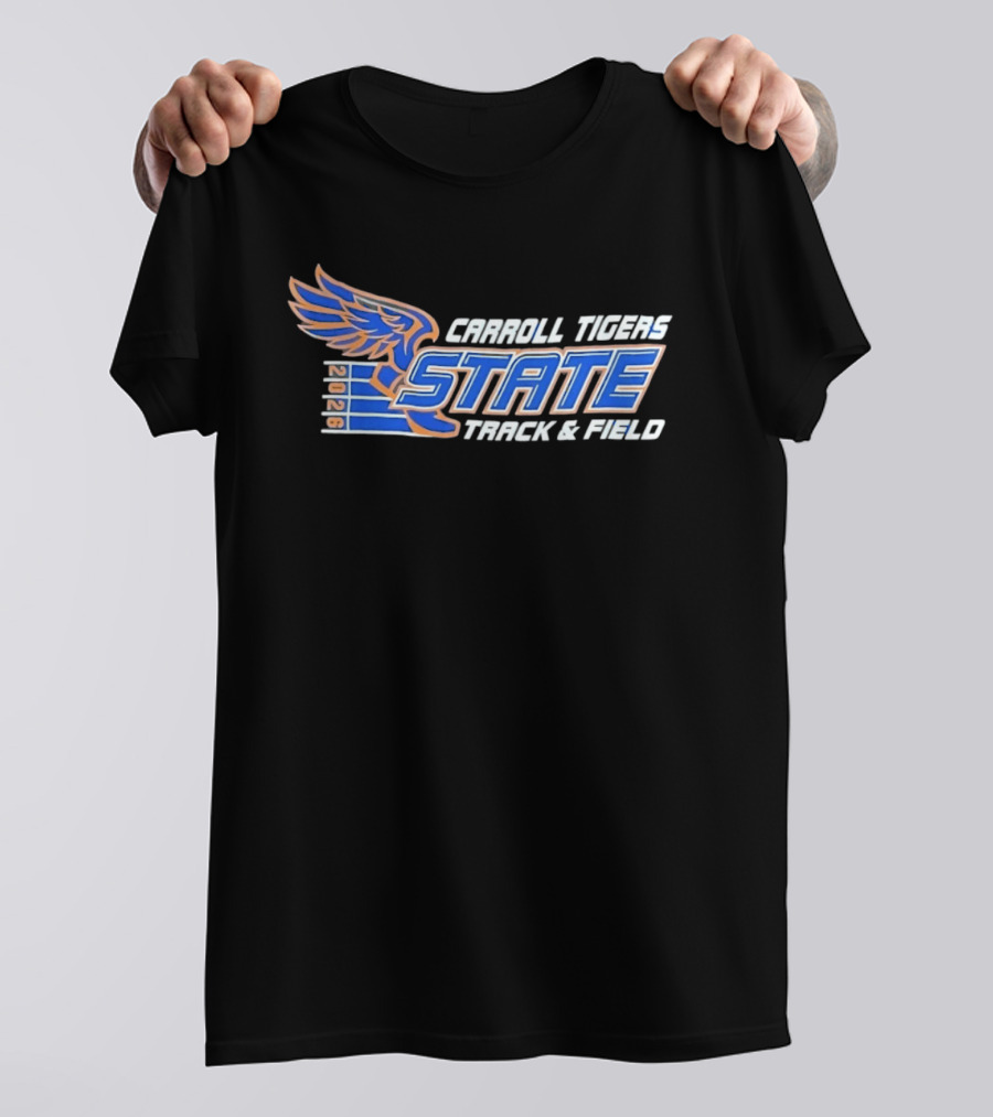 Carroll Tigers 2026 State Track And Field Winged Foot T-Shirt
