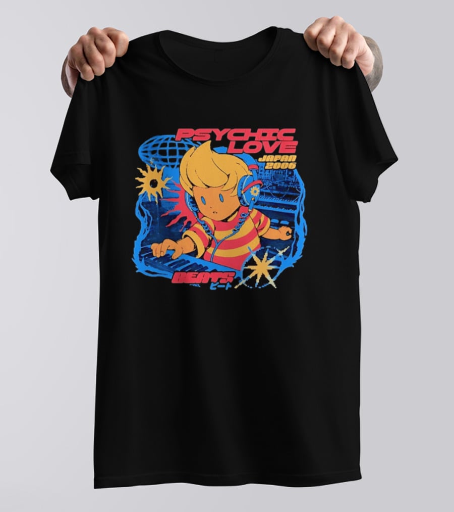 Psychic Love Japan 2006 Beats Retro Gaming Vibe T-Shirt