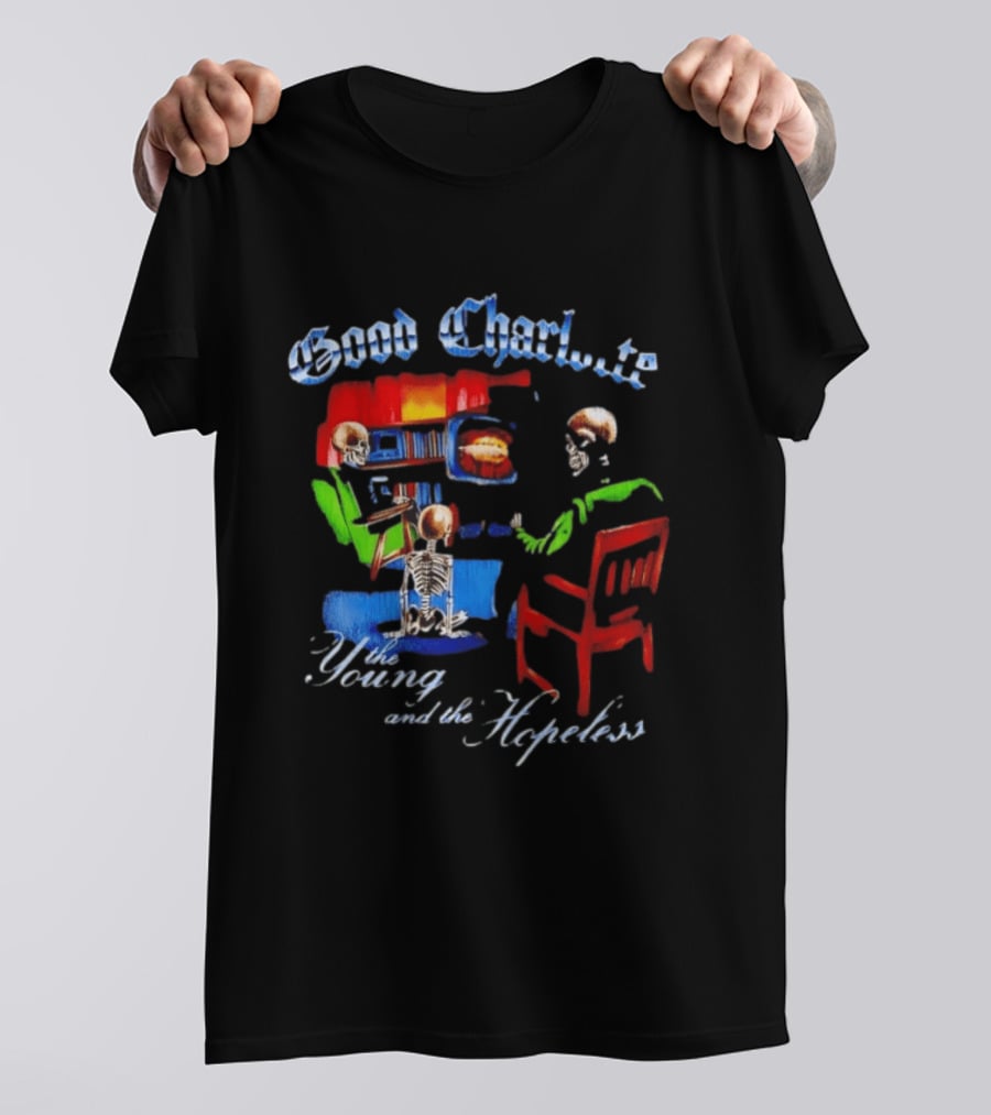 Good Charlotte Young And The Hopeless Album Cover Skeleton T-Shirt