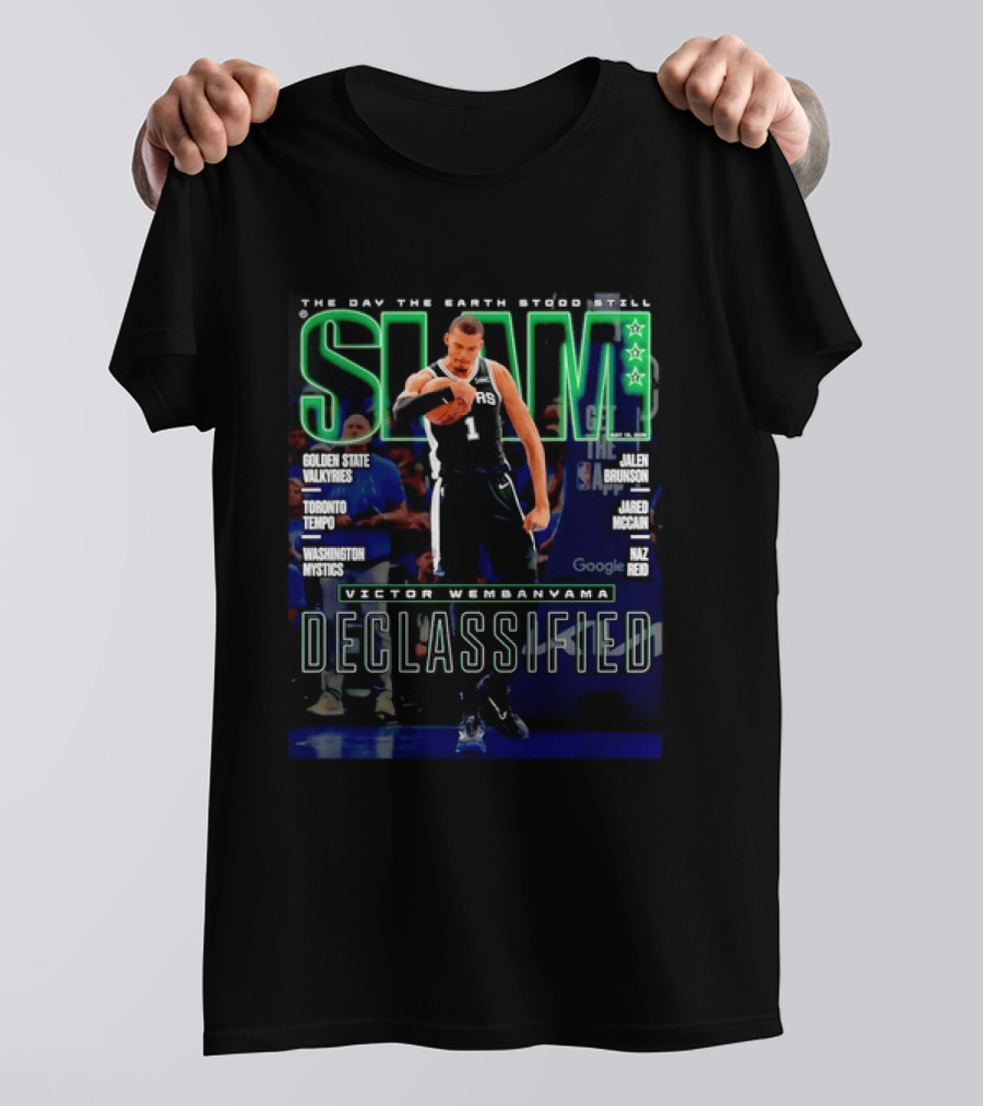 SLAM The Day The Earth Stood Still Victor Wembanyama Declassified San Antonio Spurs T-Shirt