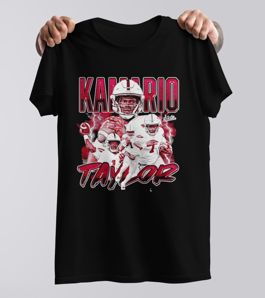 Mississippi State Bulldogs KaMario Taylor Number 1 Football State T-Shirt