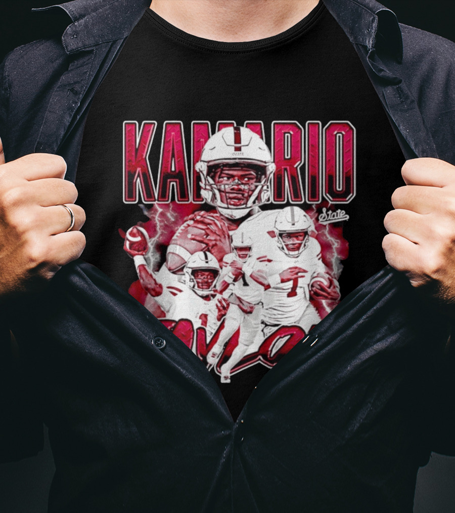 Mississippi State Bulldogs KaMario Taylor Number 1 Football State T-Shirt