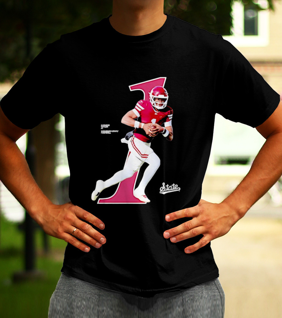 KaMario Taylor Number One Mississippi State Bulldogs Football T-Shirt