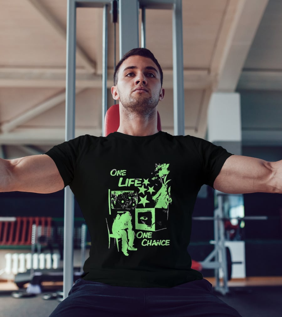 One Life One Chance Stars And Nature With Seated Figure T-Shirt