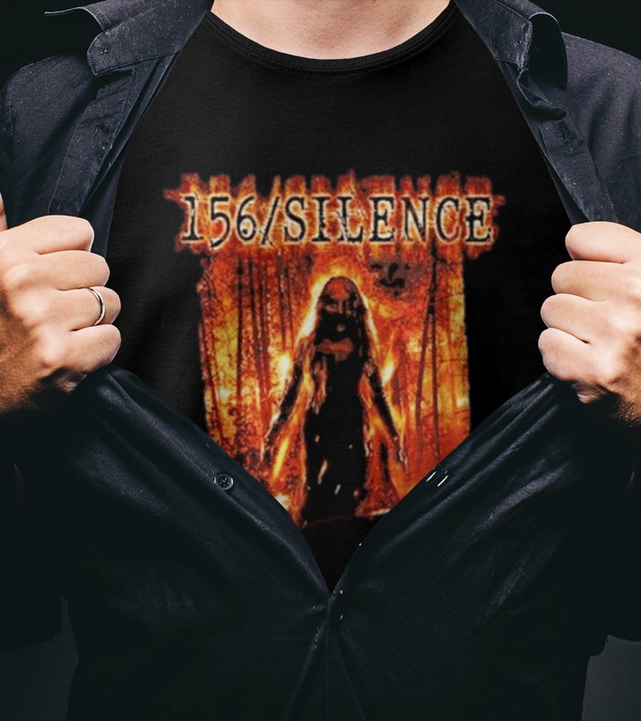 156 Silence Control Burns Fiery Forest Scene T-Shirt