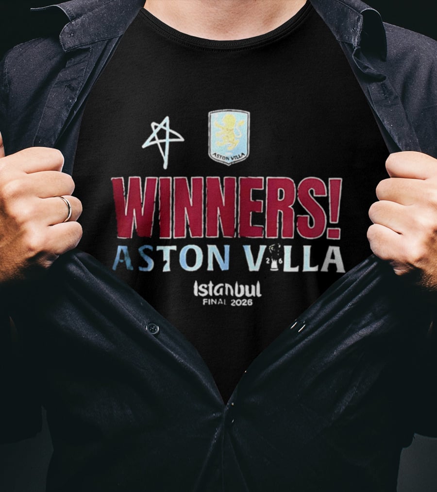 Aston Villa Winners UEFA Europa League Istanbul Final 2026 T-Shirt