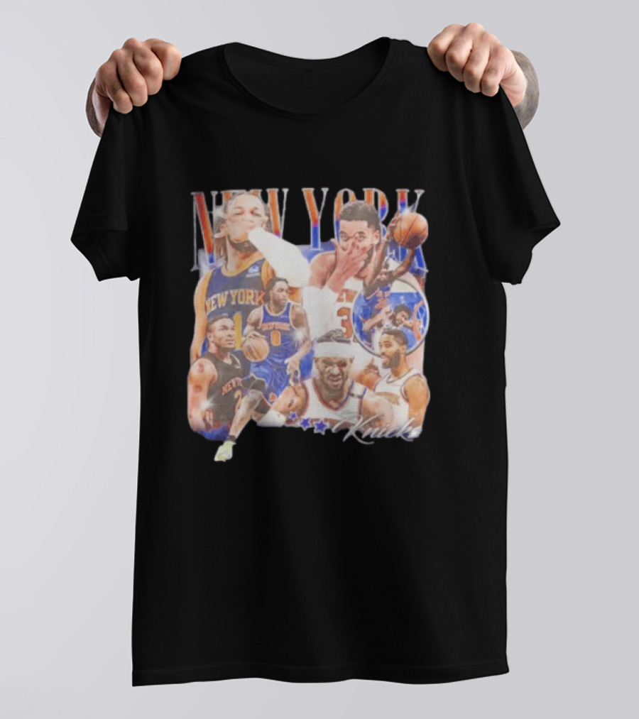 New York Knicks Jalen Brunson NBA Stars Collage T-Shirt