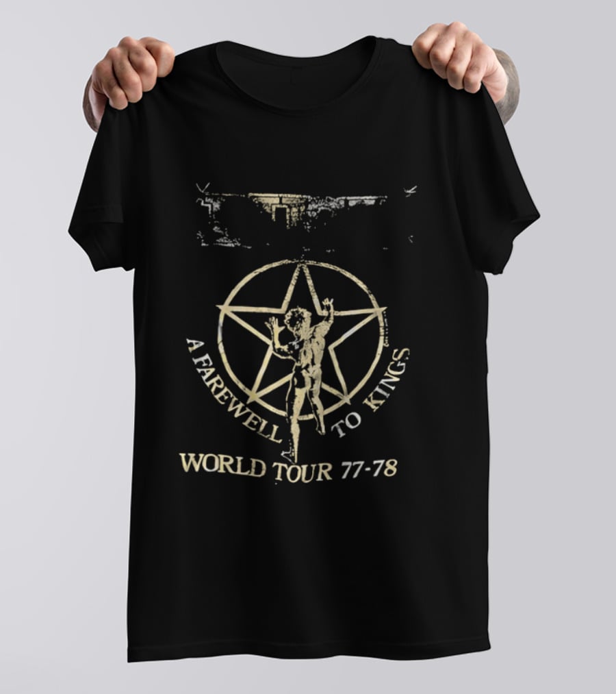 A Farewell To Kings World Tour 77 78 Pentagram T-Shirt
