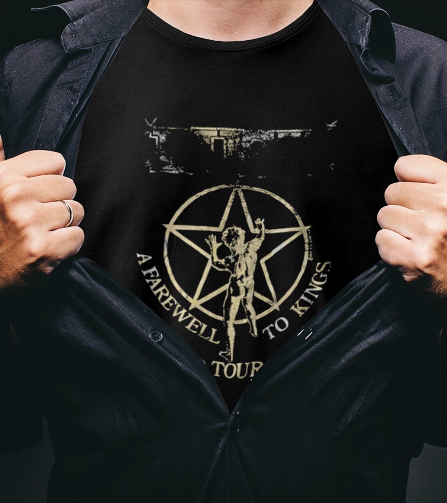 A Farewell To Kings World Tour 77 78 Pentagram T-Shirt