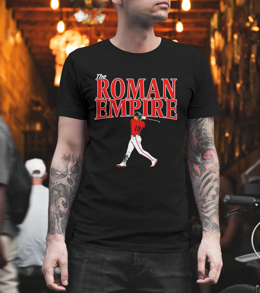 The Roman Empire Number 19 Red Baseball Boston T-Shirt