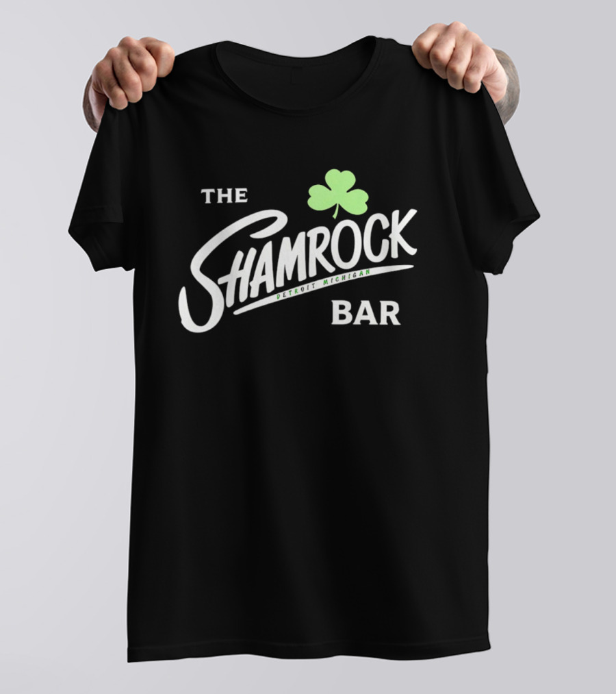 The Shamrock Bar Detroit Michigan Clover T-Shirt