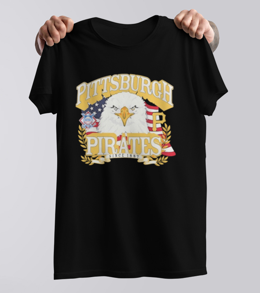 Pittsburgh Pirates National League Eagle America's 250th Anniversary Celebration T-Shirt