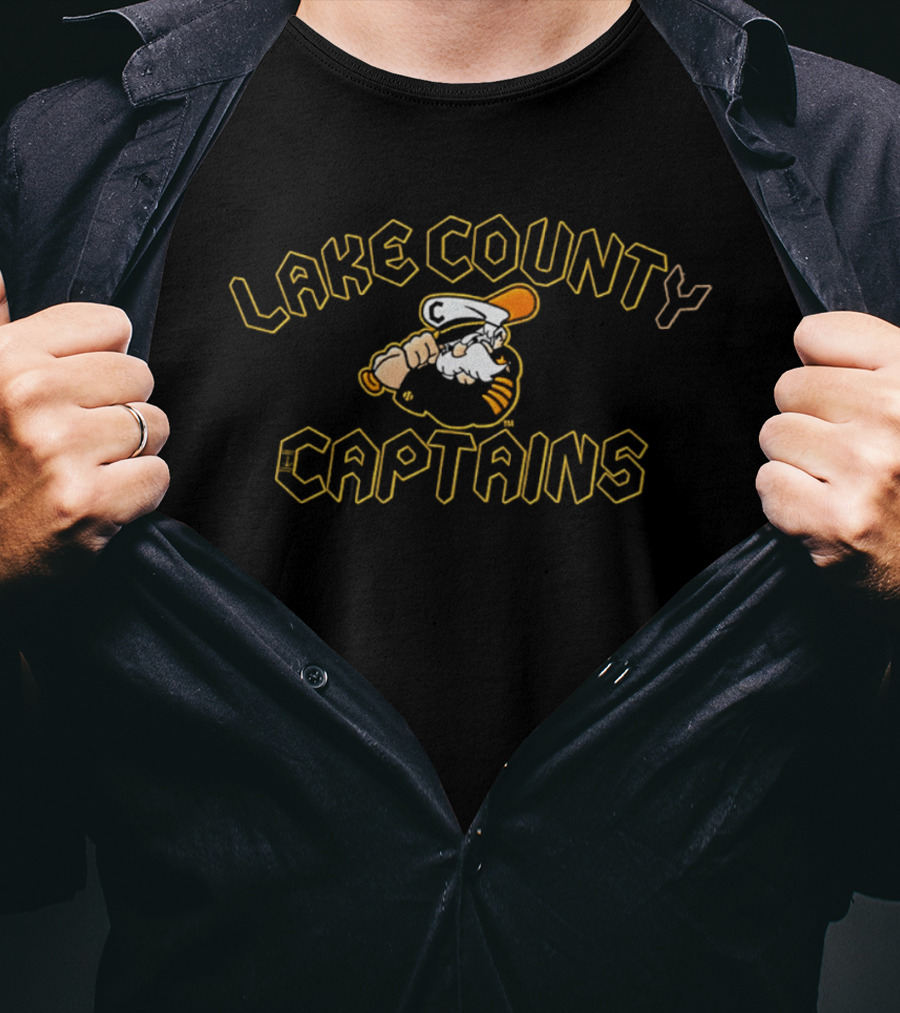 Lake County Captains C Baseball Embroidered T-Shirt