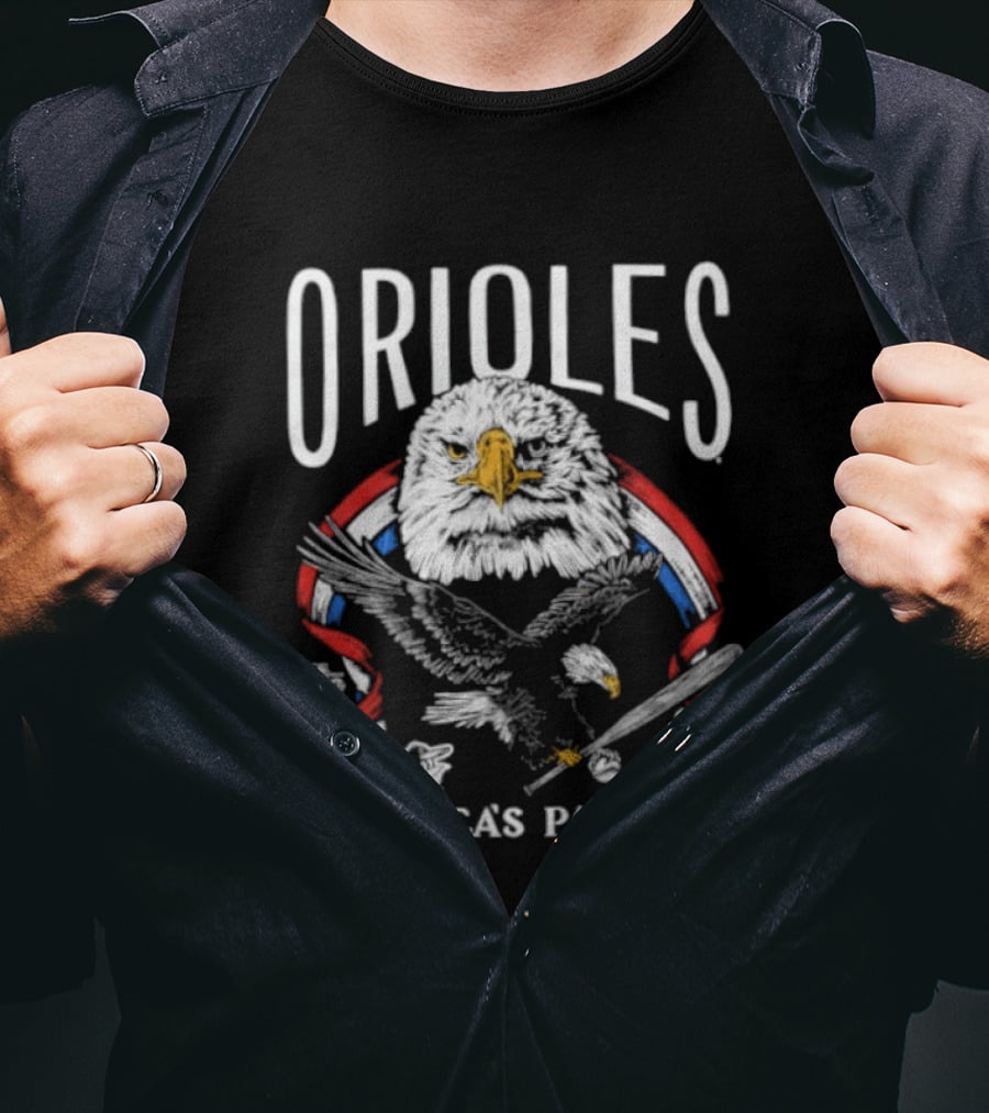 Orioles America's Pastime Bald Eagle Celebration 250th Anniversary T-Shirt