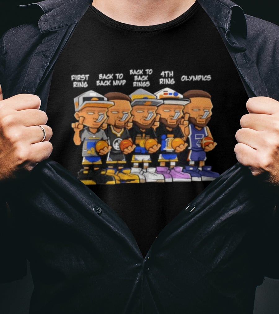 First Ring Back To Back MVPs Back To Back Rings 4th Ring Olympics Career T-Shirt