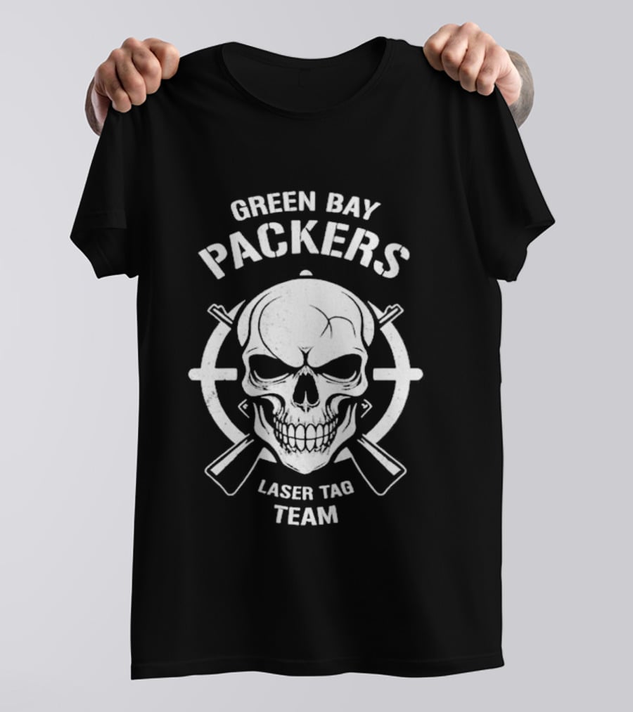 Green Bay Packers Laser Tag Team Skull 2026 T-Shirt