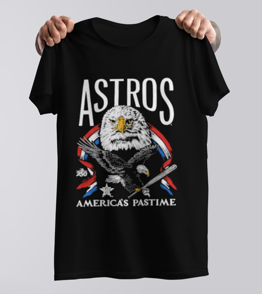 Houston Astros America's Pastime 250th Celebration Bald Eagle T-Shirt