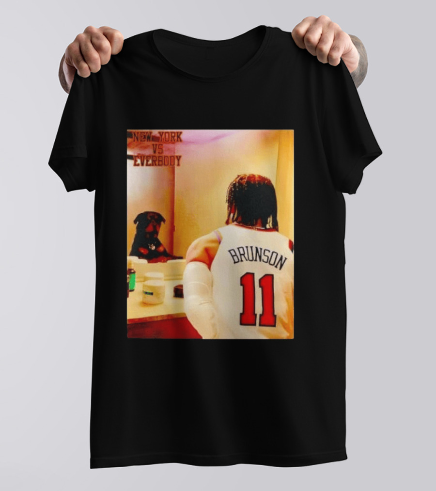 New York Vs Everybody Brunson 11 Mirror Dog T-Shirt