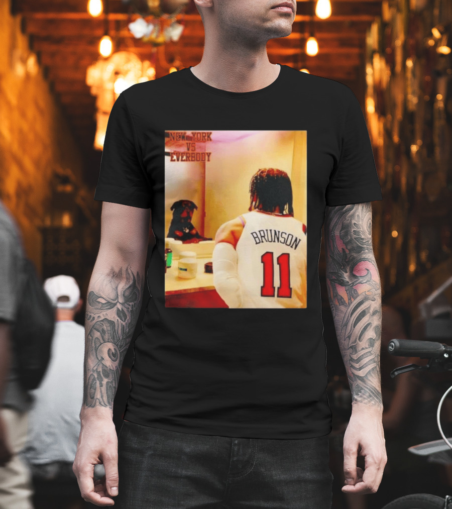 New York Vs Everybody Brunson 11 Mirror Dog T-Shirt