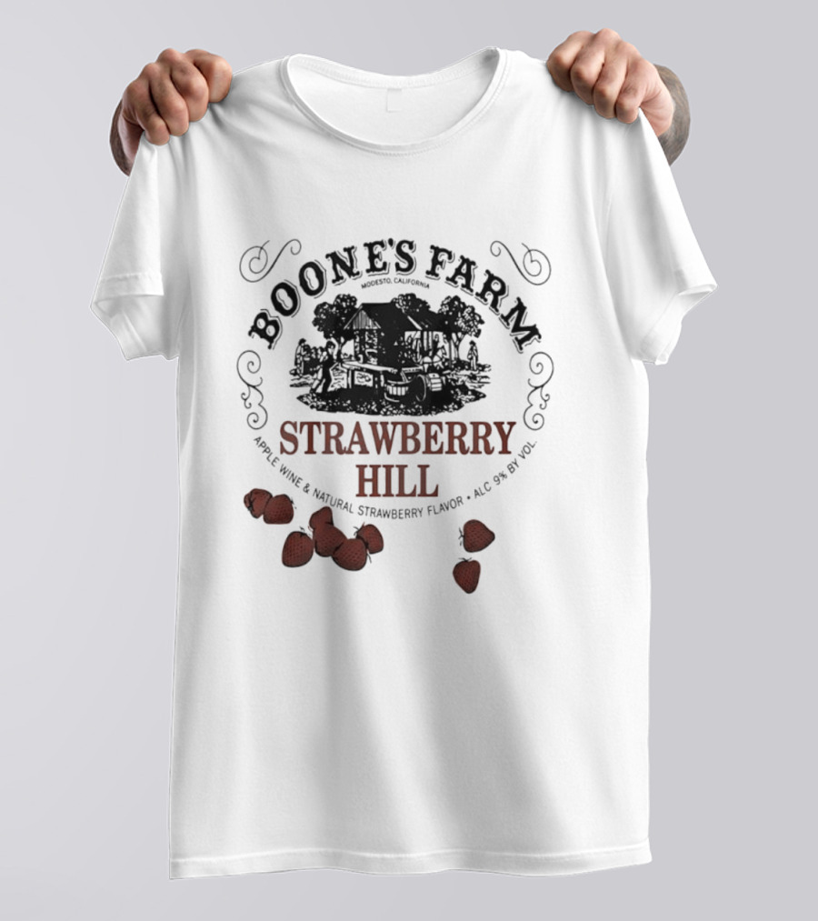Boone's Farm Strawberry Hill Apple Wine Natural Strawberry Flavor Alc 9% By Vol T-Shirt
