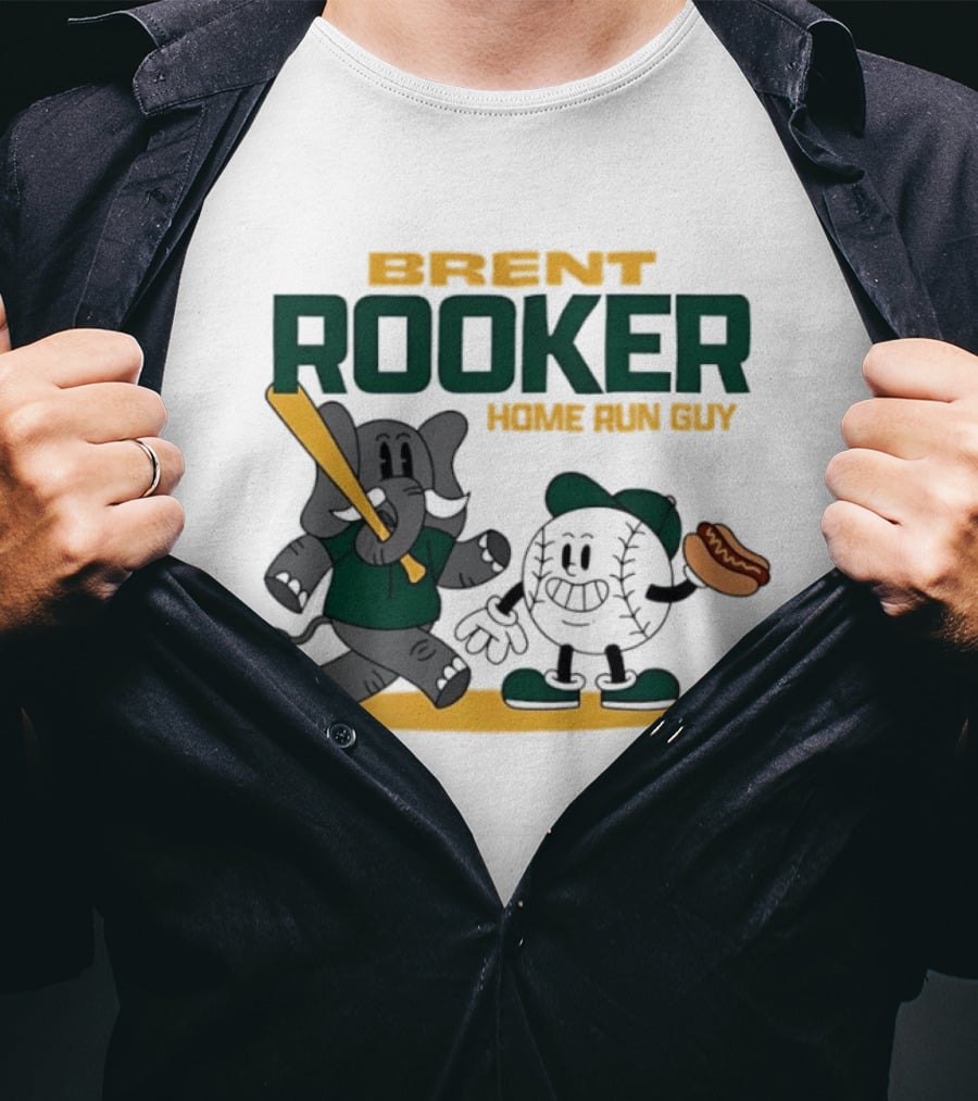 Brent Rooker Oakland Athletics Home Run Guy Elephant Baseball Hotdog T-Shirt