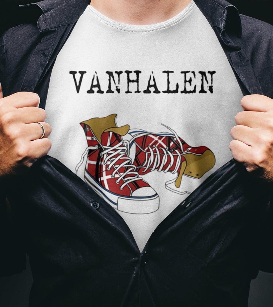 Van Halen Right Here Right Now Tour Red Sneakers T-Shirt