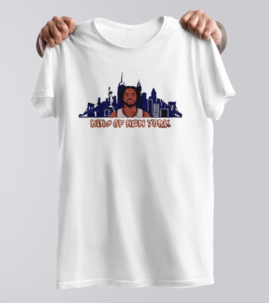 Jalen Brunson King Of New York Knicks Skyline NBA T-Shirt