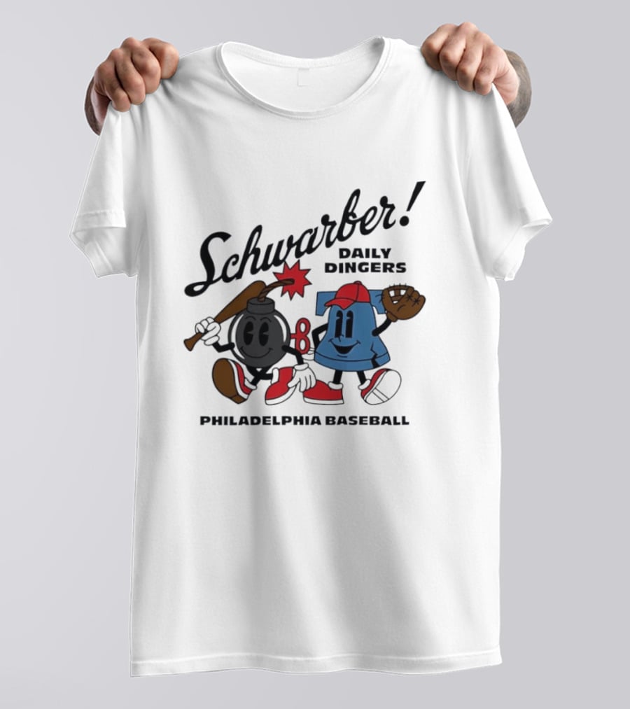 Schwarber Daily Dingers Philadelphia Baseball T-Shirt