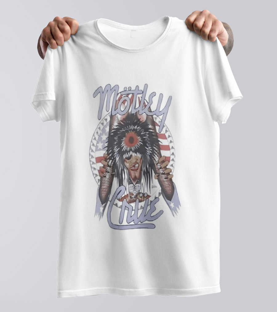 Mötley Crüe Tyler America 1989 Copyright Inc Vintage Style Rock Band Tour T-Shirt