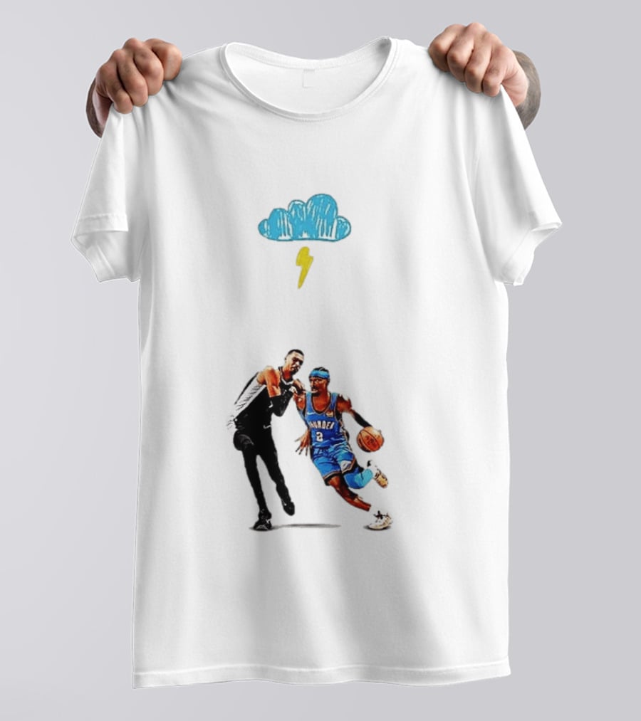 Shai Gilgeous Alexander Oklahoma City Thunder Keldon Johnson San Antonio Spurs Basketball Matchup T-Shirt