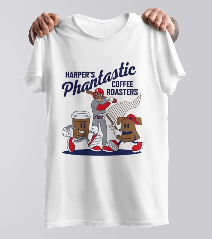 Bryce Harper Philadelphia Phillies MLB Harpers Phantastic Coffee Roasters Baseball T-Shirt