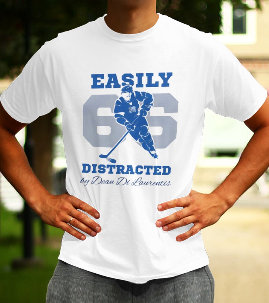 Easily Distracted 66 By Dean Di Laurentis Hockey Romance T-Shirt