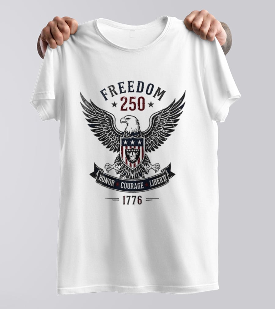 Freedom 250 Honor Courage 1776 Eagle T-Shirt