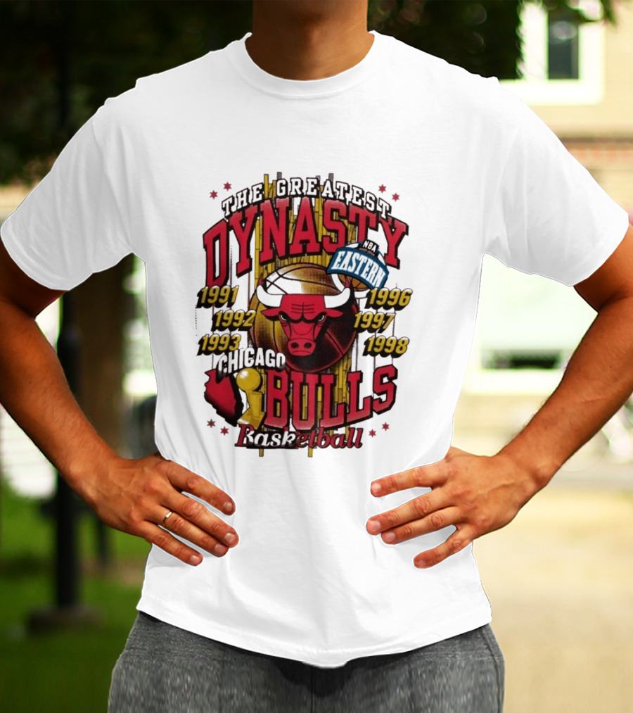 The Greatest Dynasty Chicago Bulls Basketball 1991 1998 NBA Eastern Champs T-Shirt
