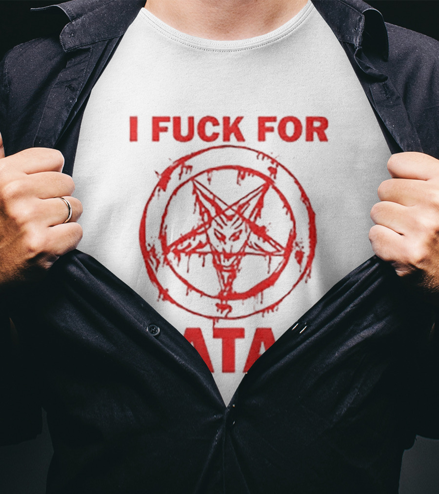I Fuck For Satan Baphomet Pentagram T-Shirt