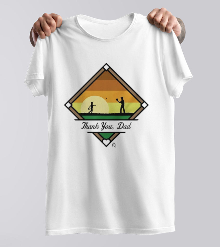 Thank You Dad Baseball Sunset Silhouette 2026 T-Shirt