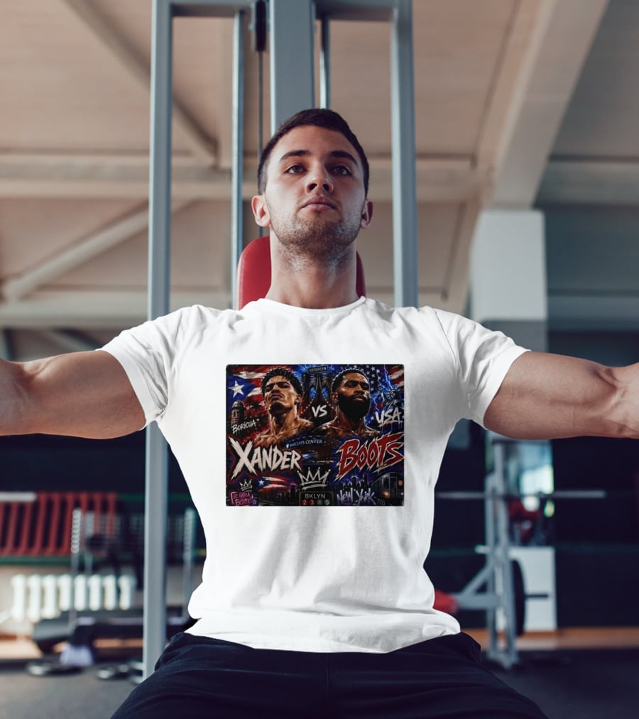 Xander Boots Boricua Vs USA Barclays Center Brooklyn NYC 718 T-Shirt