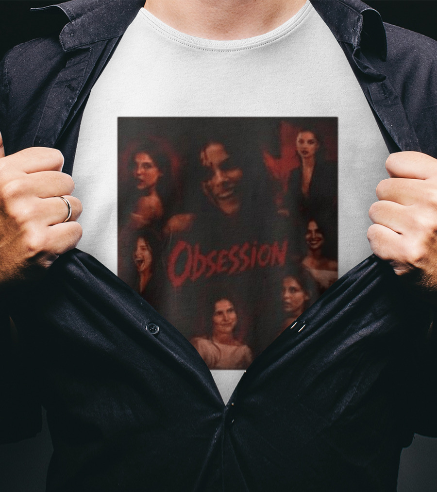 Obsession Nikki Multiple Expressions Dark Red Portraits T-Shirt