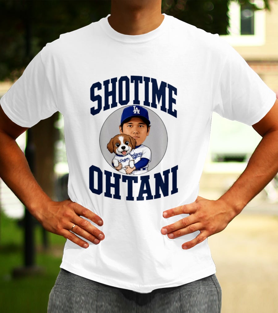 ShoTime Ohtani Los Angeles Dodgers Player With Dog T-Shirt