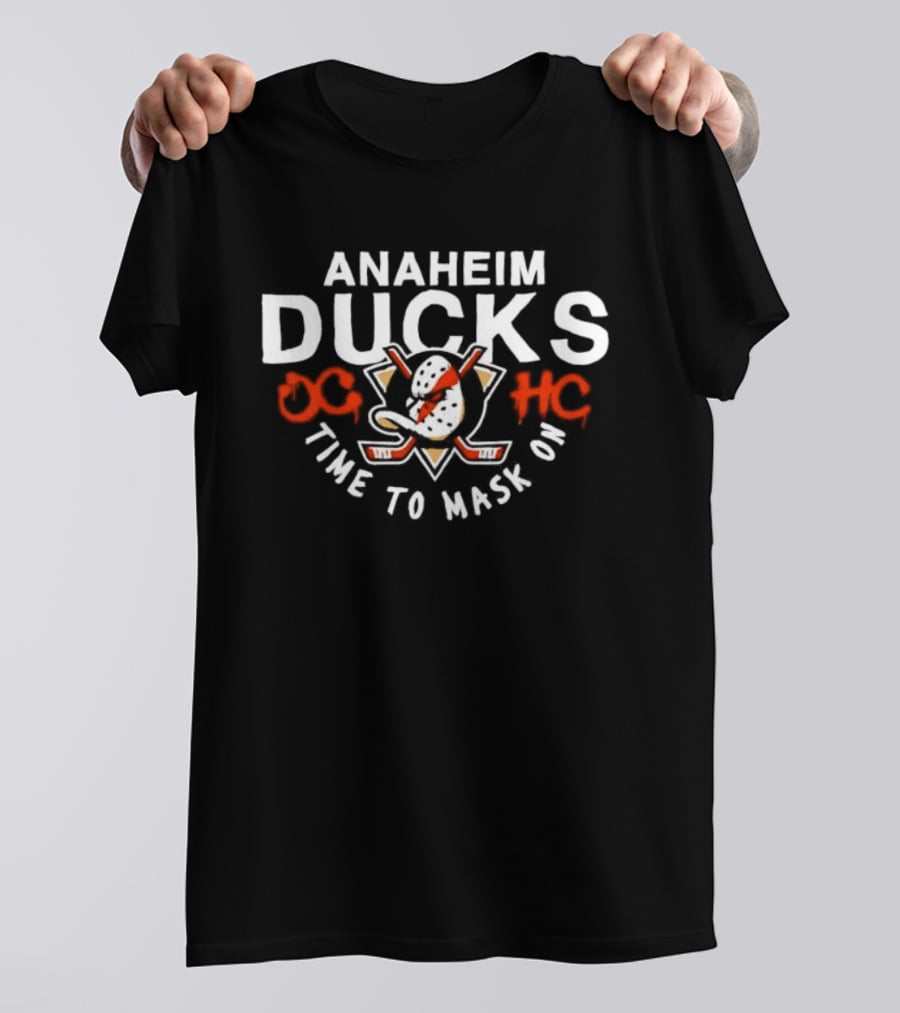 Anaheim Ducks Time To Mask On OC HC Hockey T-Shirt
